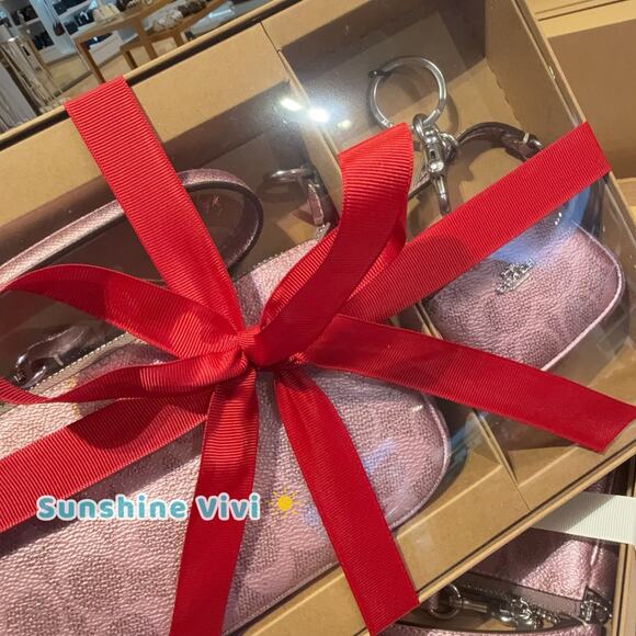 NWT Coach Boxed Nolita 19 And Nolita Bag Charm Set CCK96 Pink/Rose Holiday Gift - Picture 3 of 6